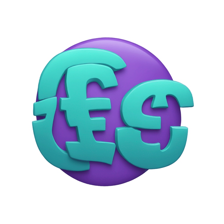 genmoji : Purple and teal dollar