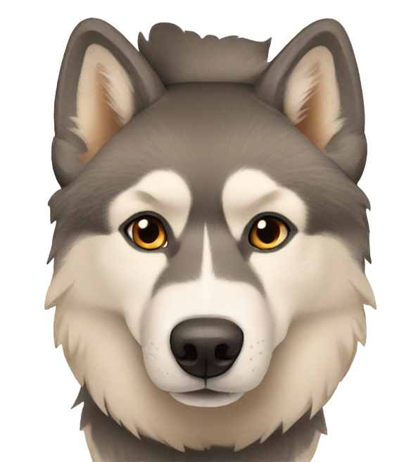 genmoji: Tan husky dog