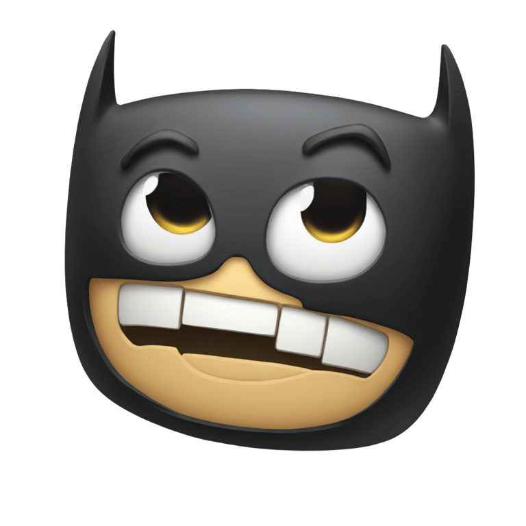 genmoji: batman upside down