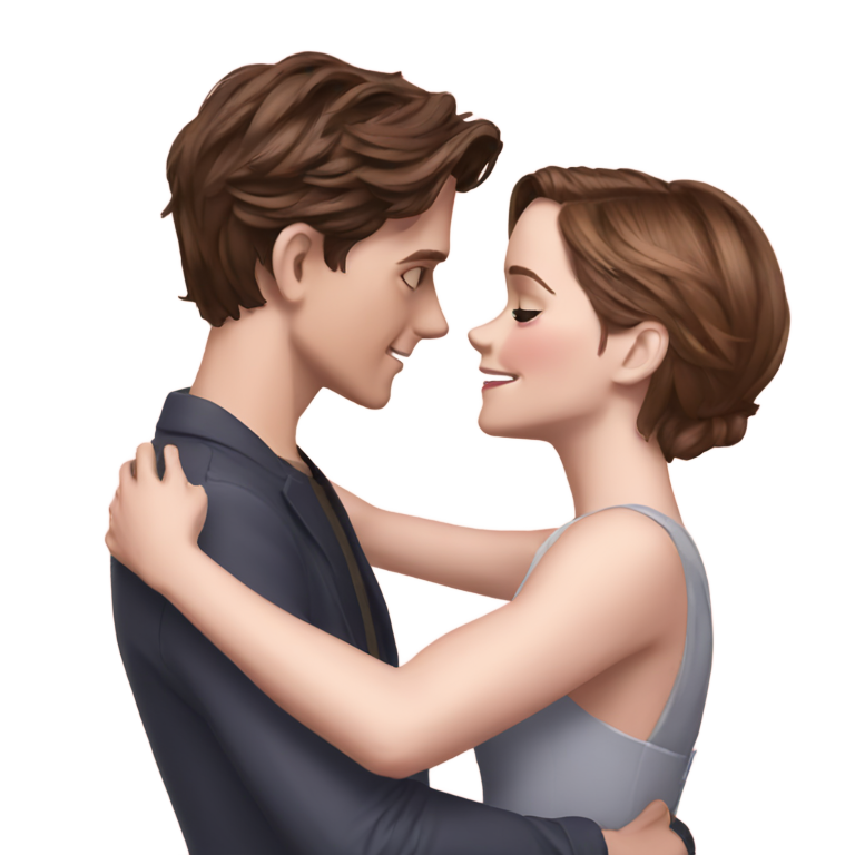genmoji: Emma Watson Tom Holland dance