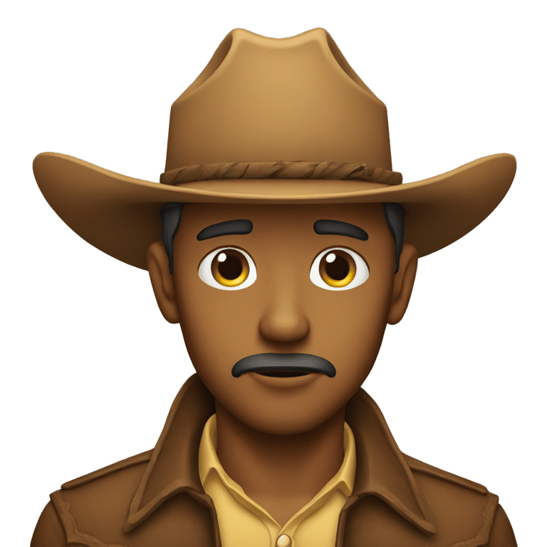 genmoji: Sad cowboy