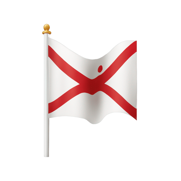 genmoji: White flag with a red st. Andrew’s cross