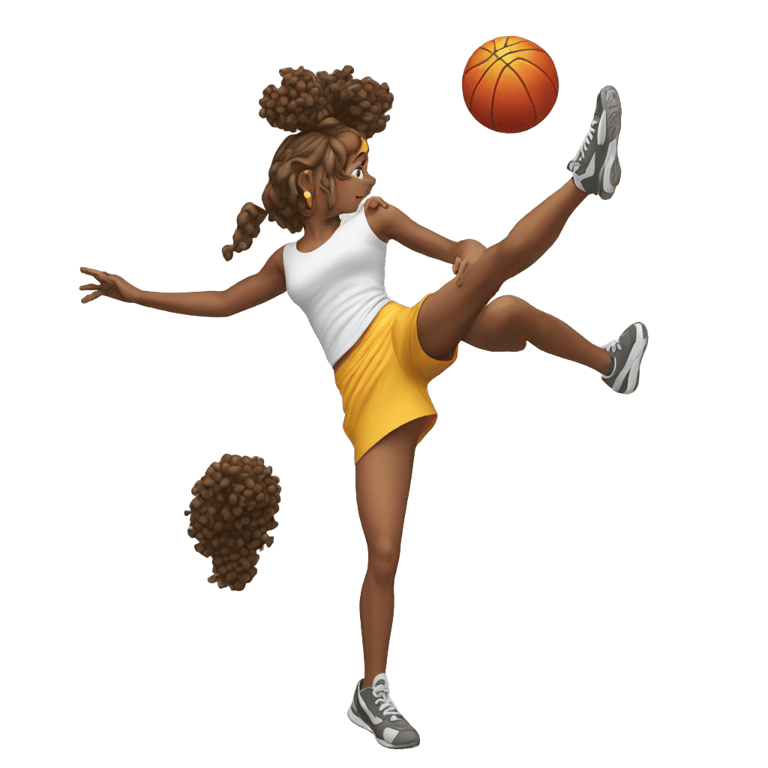 genmoji: Girl kicking man balls