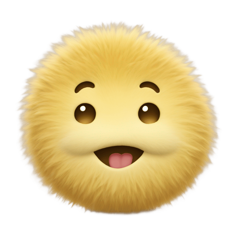 genmoji: Fuzziest bashful smiley