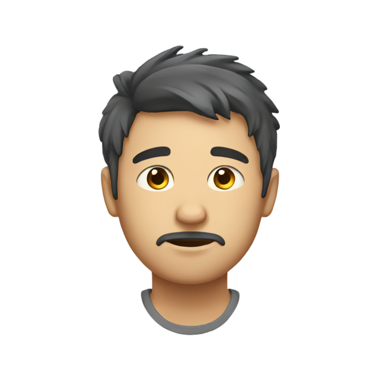 genmoji: guy not sleeping but tired