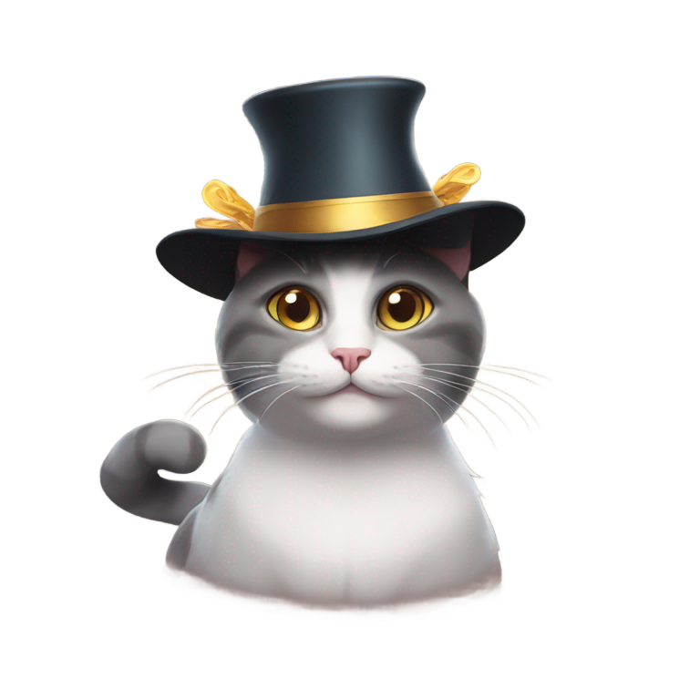 genmoji: magic hat cat