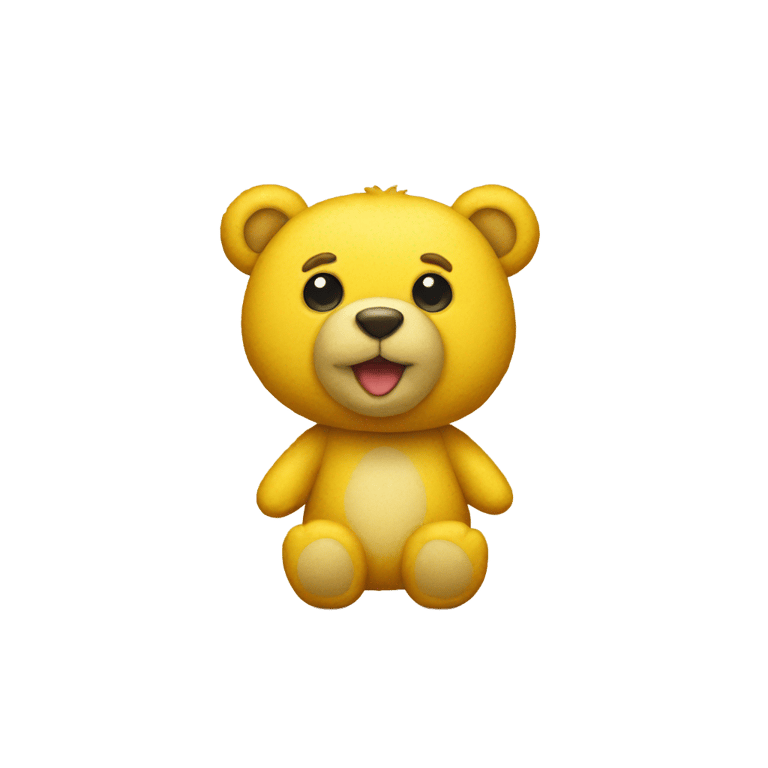 genmoji : Un ours en peluche jaune