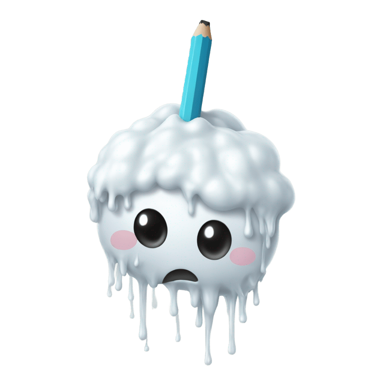 genmoji: White slime on pencil