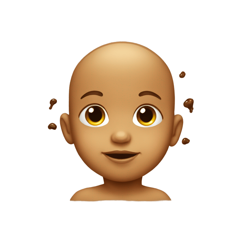 genmoji: baby with poop all over its face