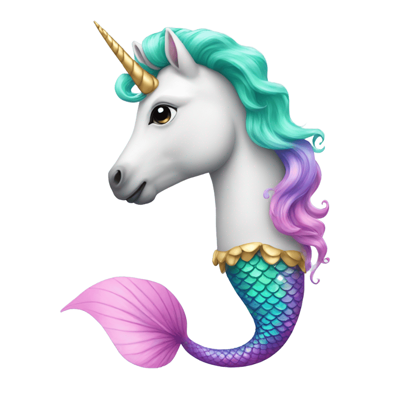 genmoji: Unicorn with a mermaid tail