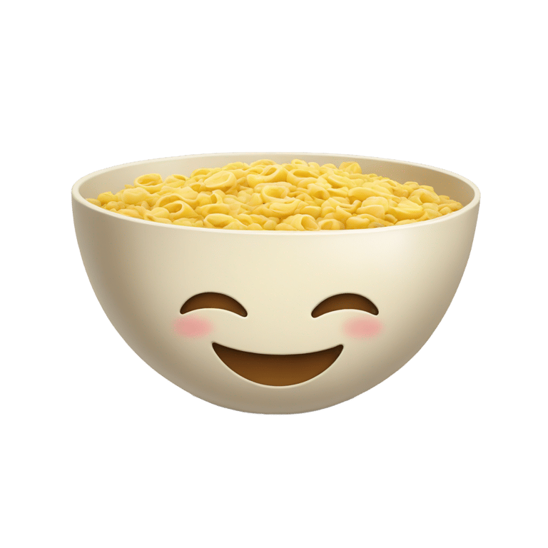 genmoji: Bowl of smiling spegghti