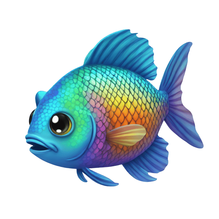 genmoji: rainbow fish