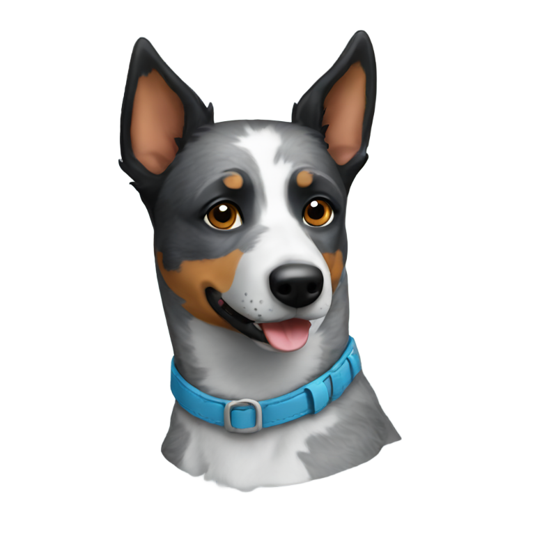 genmoji: blue heeler dog