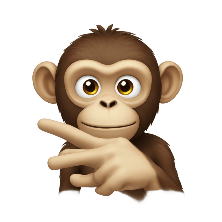 genmoji: monkey flipping me off