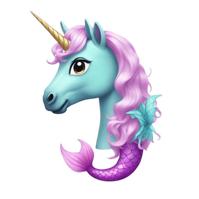 genmoji: Unicorn with mermaid body