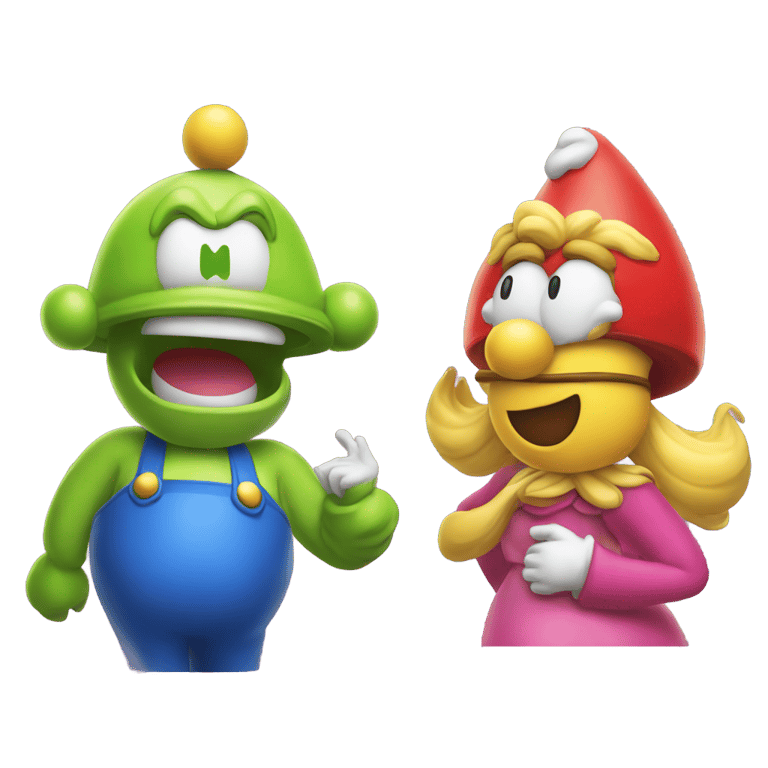 genmoji: Fawful and Cackletta from Super Mario