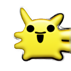 genmoji: Fat Pikachu, perfect quality, accurate, hyperrealistic, happy, no eyebrows