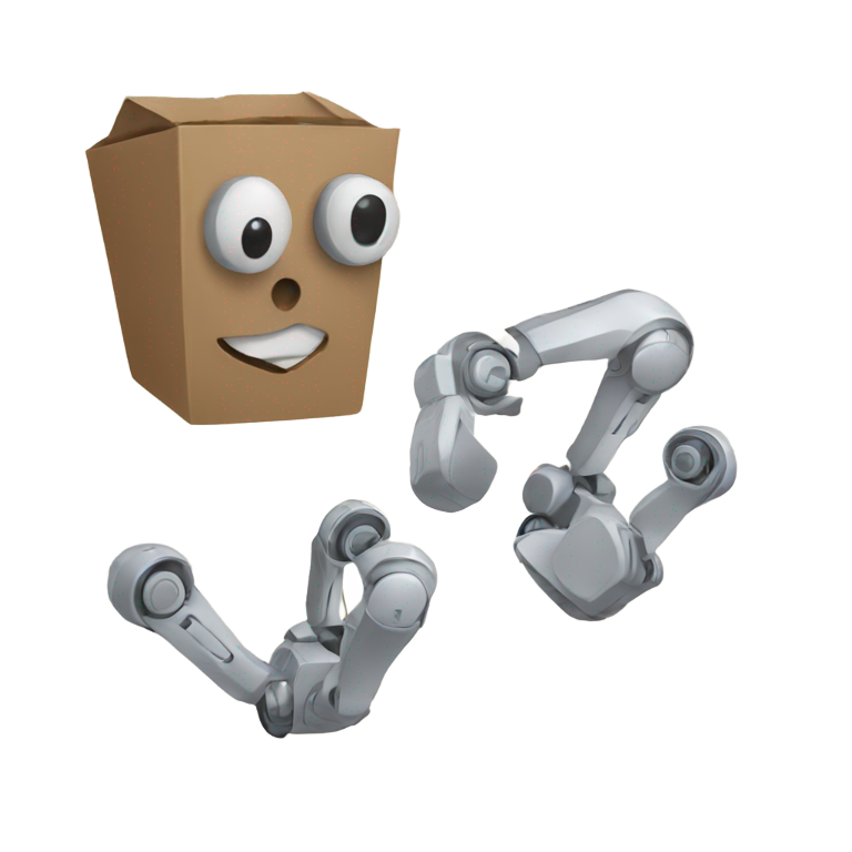 絵文字：手書き + ロボット