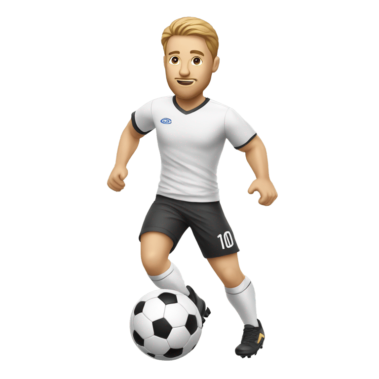 genmoji: white man playing soccer