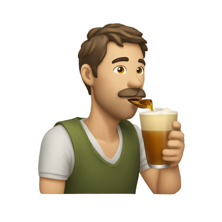 genmoji: man sipping mate