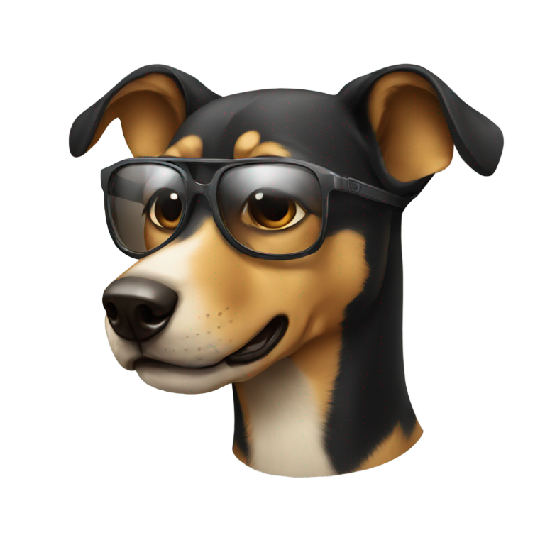 絵文字：クールな犬