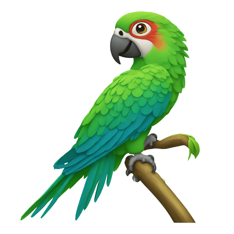 genmoji: Parrot in Hawaii