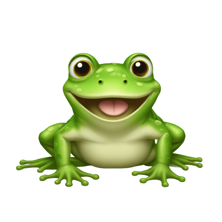 genmoji: the happiest frog ever