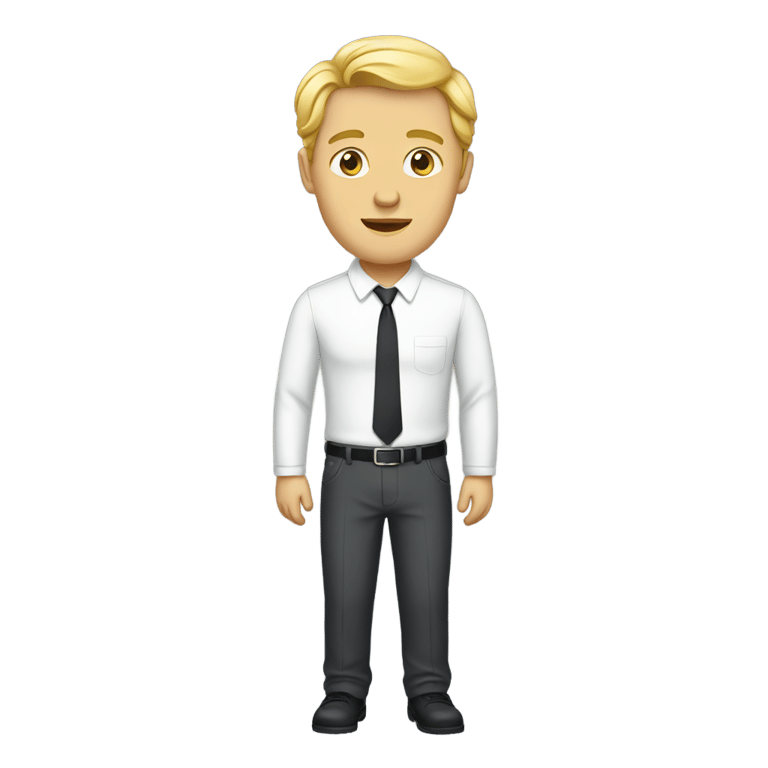 genmoji: white man wearing dress