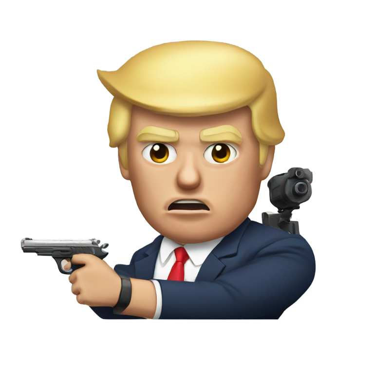 絵文字：Donald trump getting shot