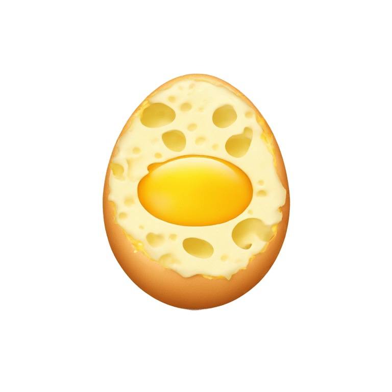 genmoji: Egg with cheese on top