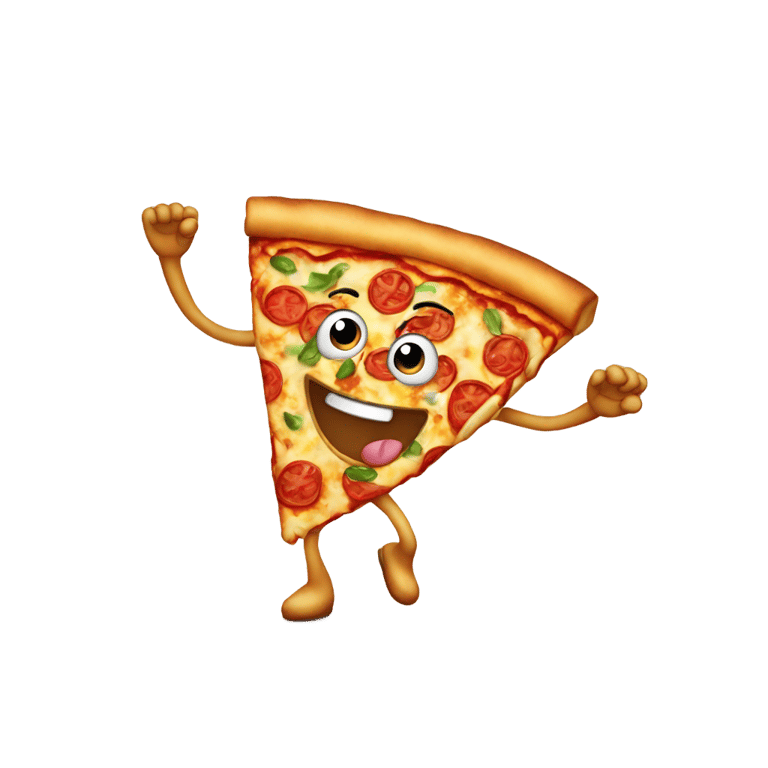 genmoji: A dancing pizza