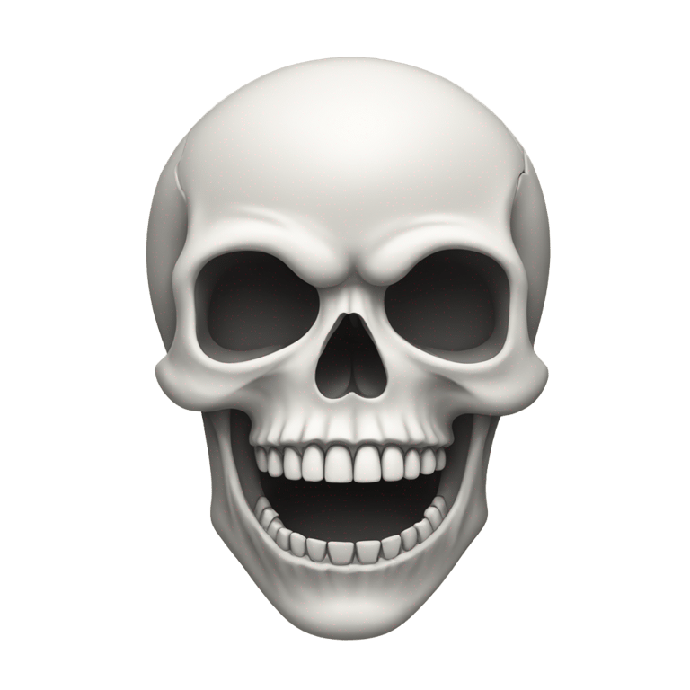 genmoji: the skull emoji with mouth open