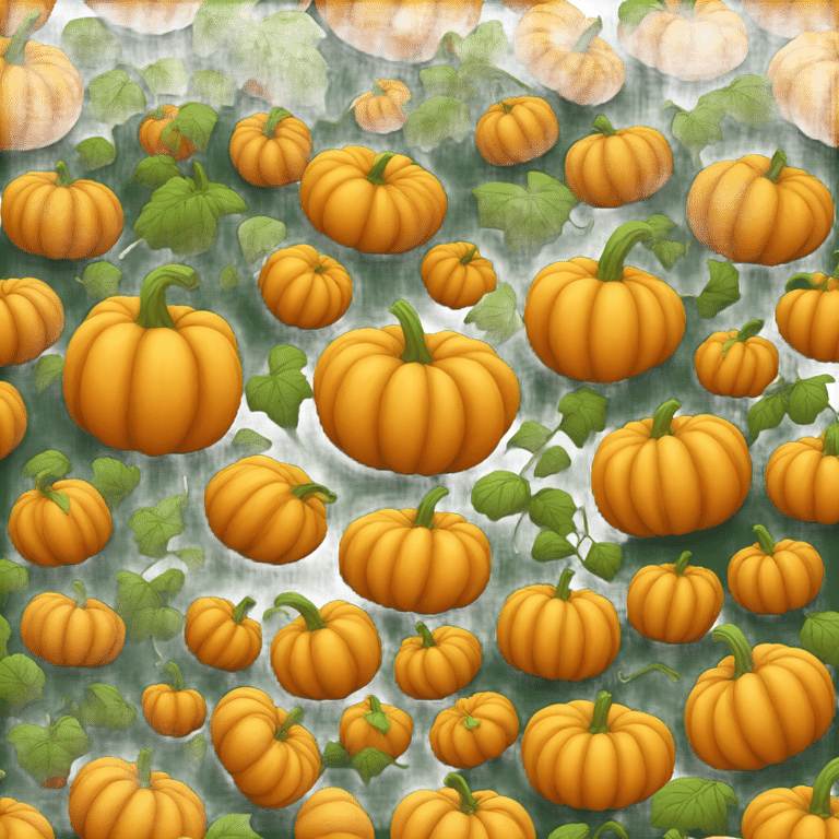 genmoji: Pumpkins in the garden without Halloween decorations