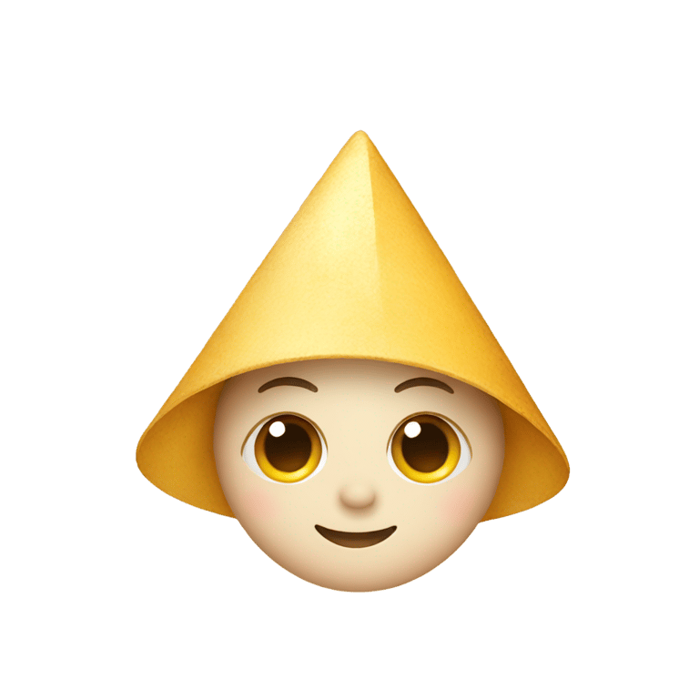 genmoji: Chinese emoji with triangle hat