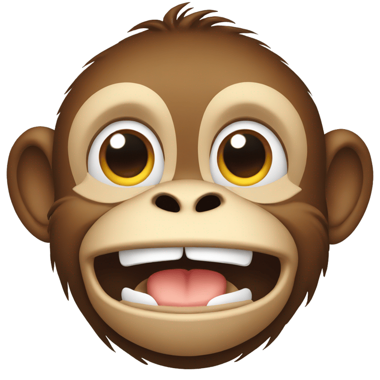 genmoji: A monkey crying with laughter