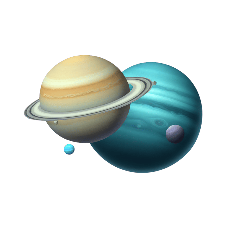 genmoji: Saturn and Uranus