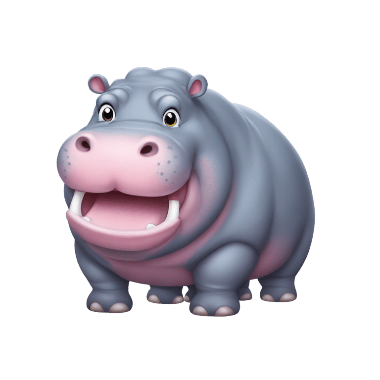 genmoji: fat hippo