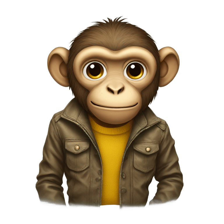 genmoji: Monkey in jacket