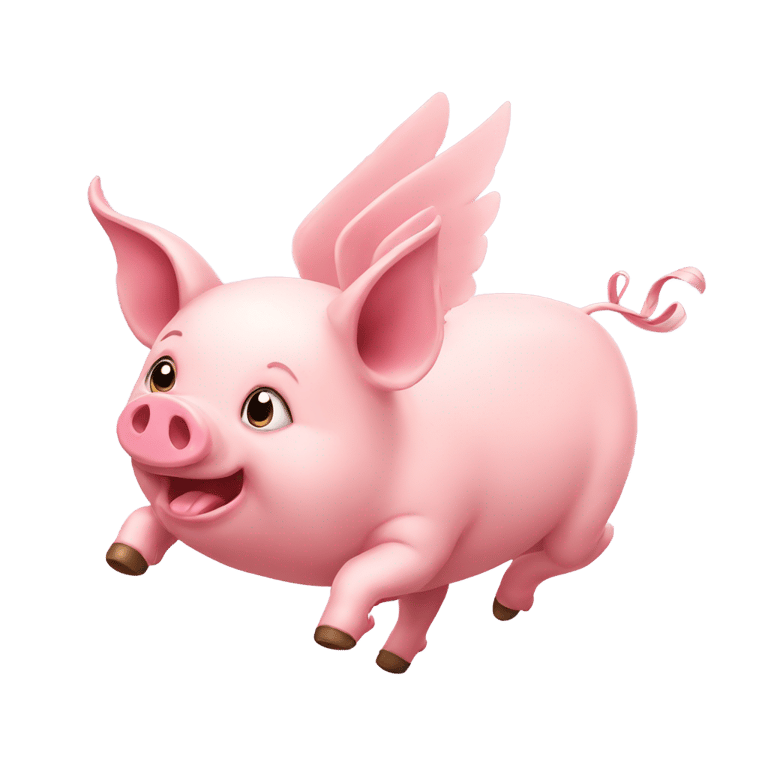 genmoji: Flying Pig