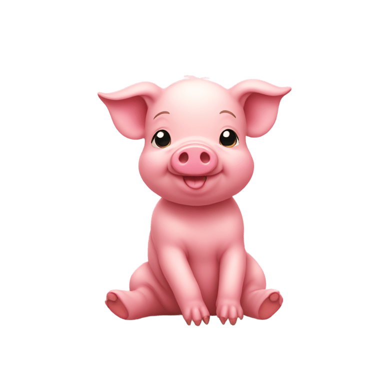 genmoji: piglet sit