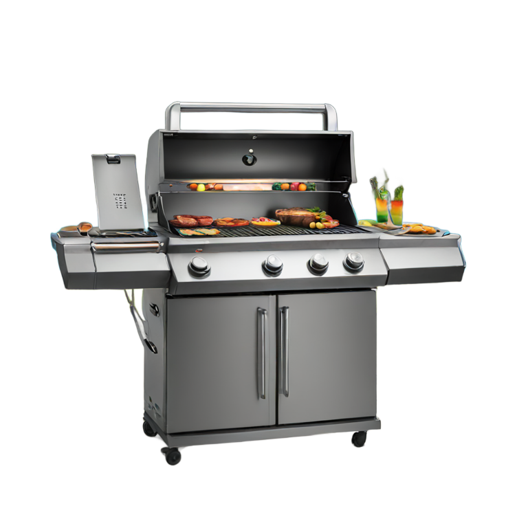 genmoji: Rainbow Blackstone outdoor grill