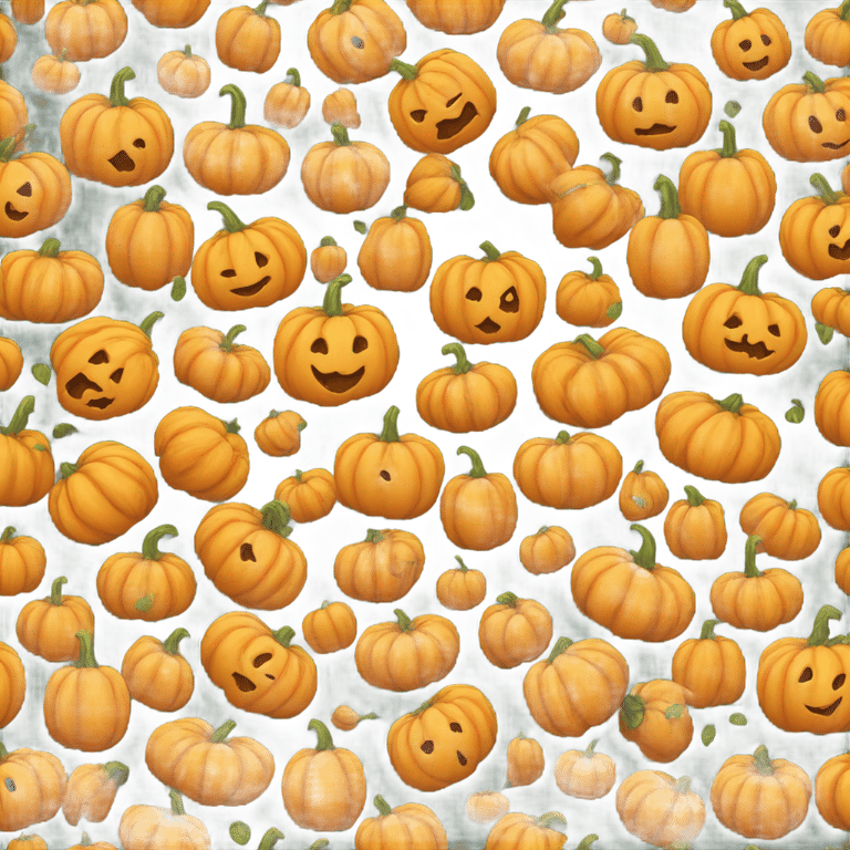 genmoji: Pumpkins in the garden without Halloween decorations