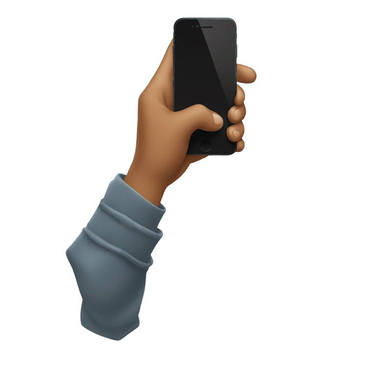 genmoji: One hand keeping an IPhone