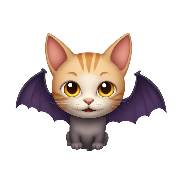 genmoji: Cat in a bat