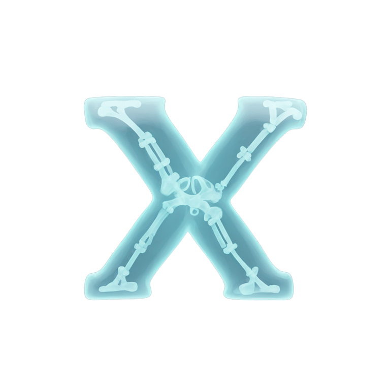 genmoji: Letter x made of an x-ray