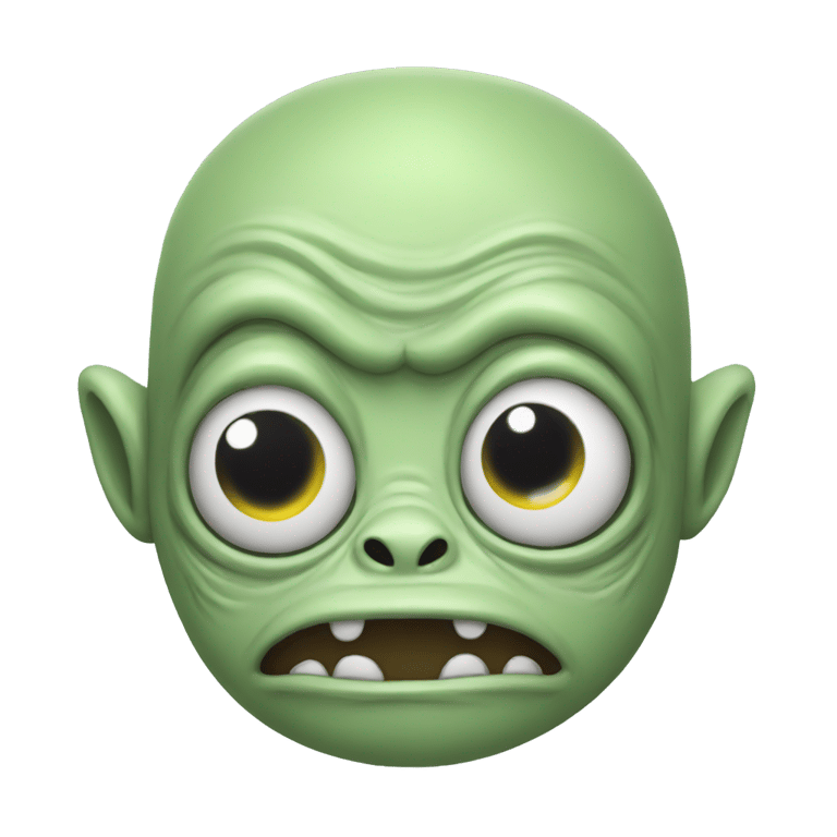 genmoji: ugly alien trying to park