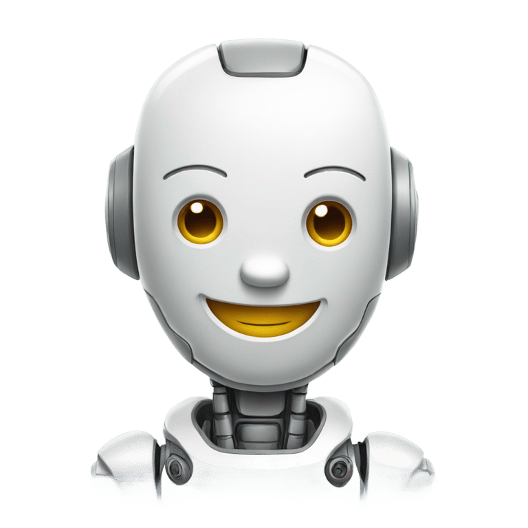 genmoji: Friendly human like smiling robot