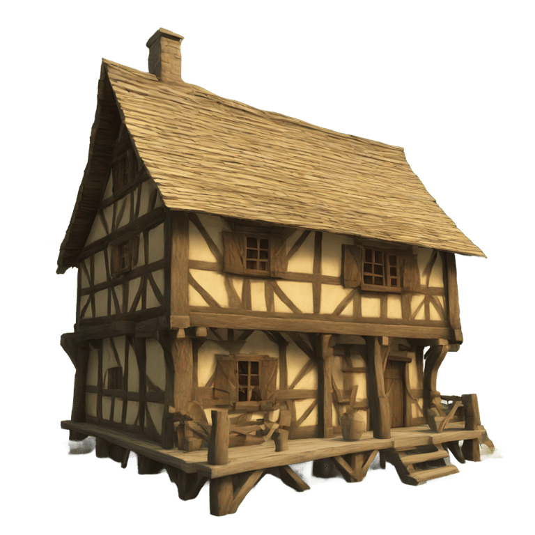 genmoji: Half wooden medieval house