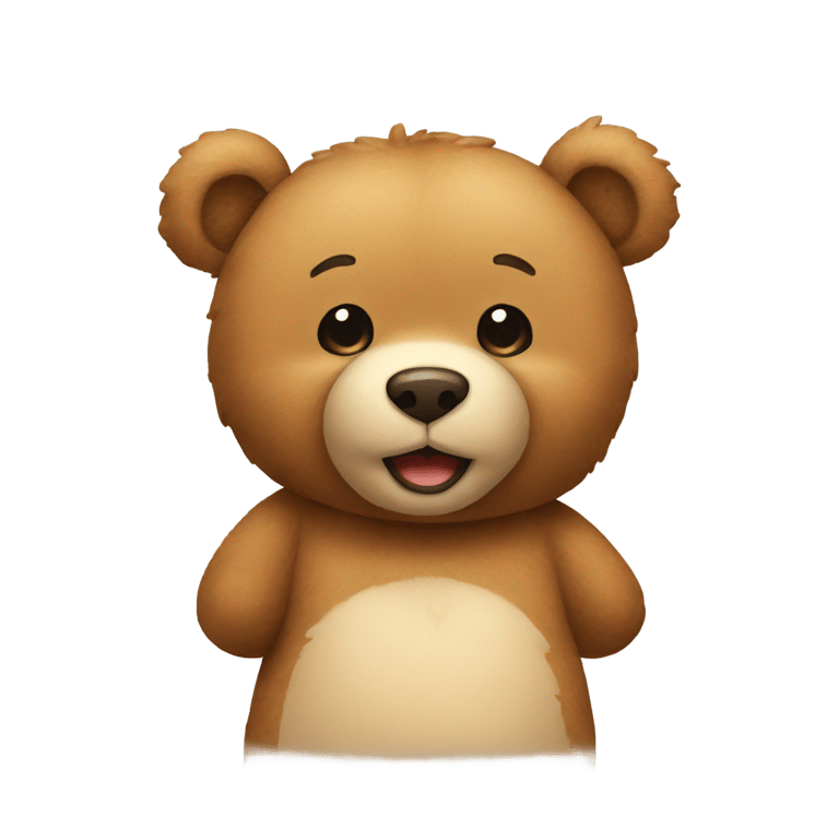 絵文字：A relieved teddy bear