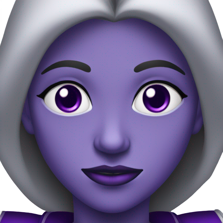 genmoji: effeminate male drow wearing makeup, maid costume. purple skin.